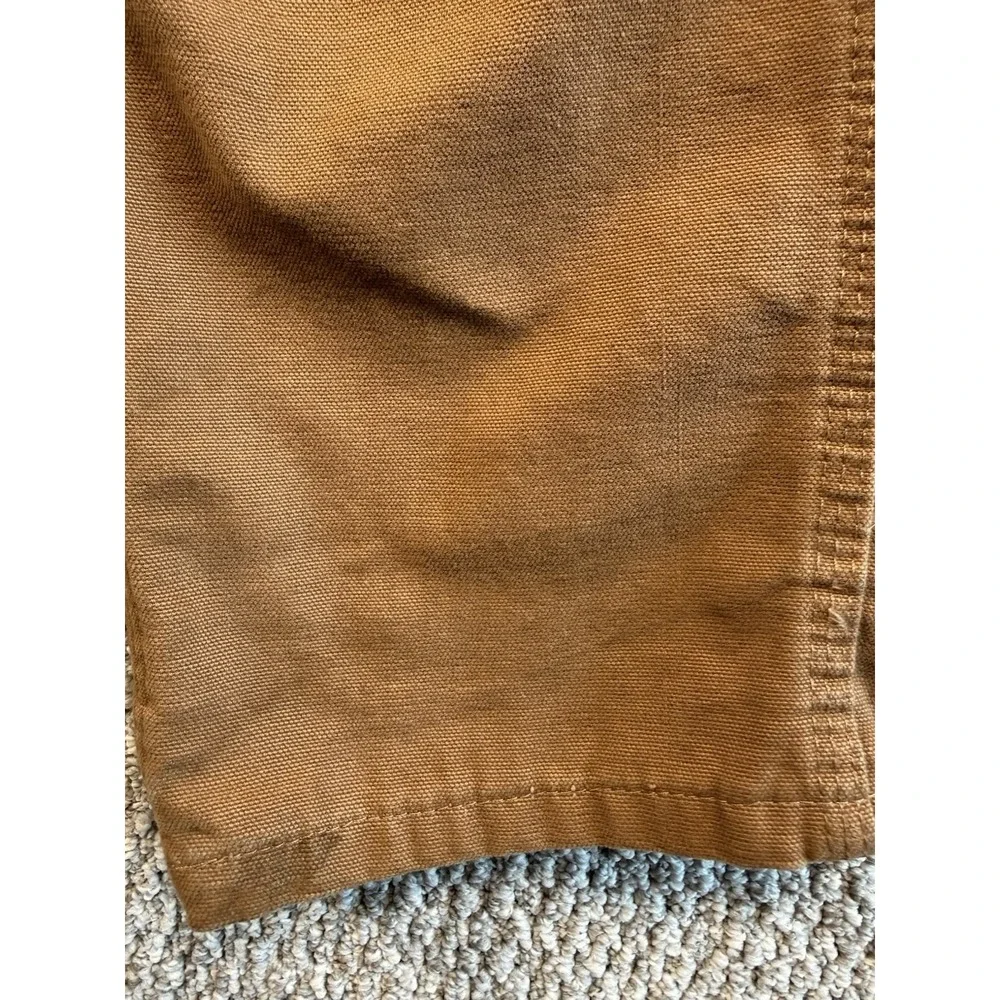Dickies Youth 6 Brown Duck Canvas Bib Overalls Carpenter Workwear Utility